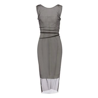 Maison Margiela Midi Dresses, female, Gray, Size: XS Transparent Dress