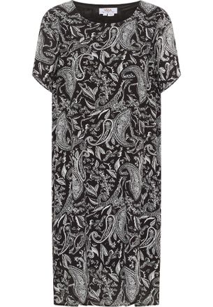 Usha Jurk met korte mouwen Dames zwart wit