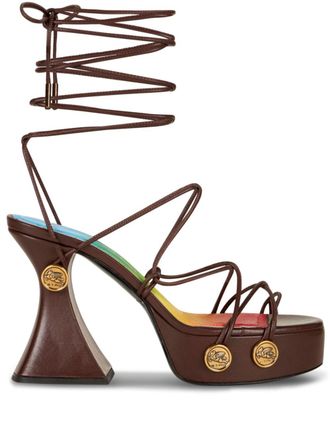 Etro Sandalen met bandjes en plateauzool - Bruin