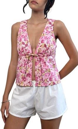 Motel Leda Floral Tank in Blossom Floral Pink at Nordstrom Rack, Size Xx-Small