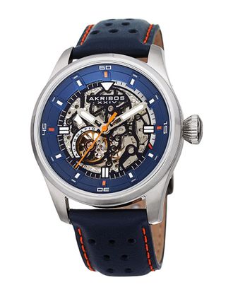 Akribos XXIV Akribos Xxiv Mens Genuine Leather Watch