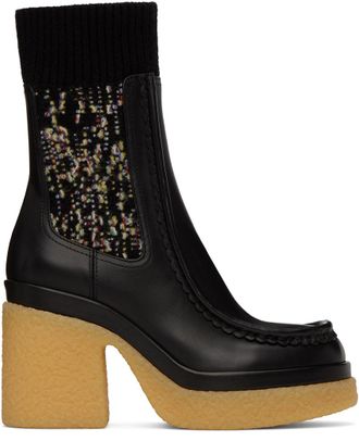 Chloé Chloé Rylee snake-effect leather boots from $436.00