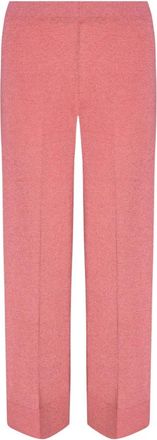 Circus Hotel Straight Trousers, female, Pink, Size: M Pink Lurex Elastic Waist Pants