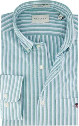 GANT Overhemden, Heren, Blauw, 4Xl, Casual Blauw Overhemd