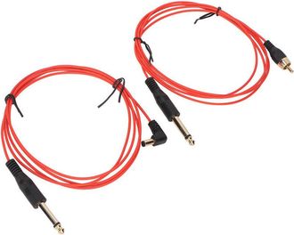 OEM Cable Rca De 2 Piezas Con Clip Para Tatuajes, 1,8 M (5,9 Pies), Di&aacute;metro Exterior De 2,2 Mm (od), Corriente Estable, Alta Conductividad, Cable Cc Rojo
