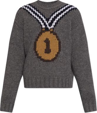 Dsquared2 Truien & Vesten, Heren, Grijs, XL, Wol, Wool Sweater
