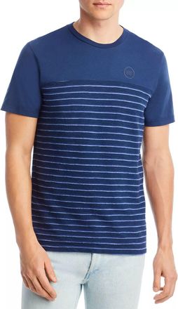 Sol Angeles Capri Striped Short Sleeve Tee Top In Blue