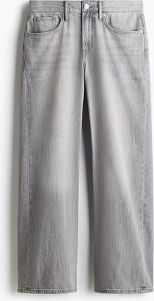 H&M Straight Loose Lightweight Jeans - Grau