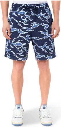 Kenzo Ocean Camo Printed Cotton Shorts, Size X-Large