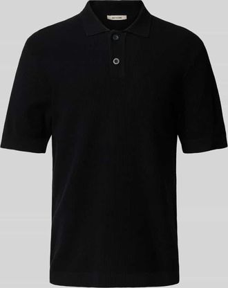 Only & Sons Regular Fit Strickpolo aus reiner Baumwolle Modell TONY in Black, Größe XL