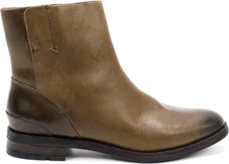 Franco Sarto Womens Mist Zip Up Ankle Boots In Olive Leather