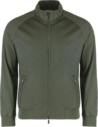 Moorer Maglione con zip - Verde