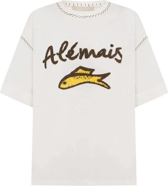 Alemais Scuba T-shirt - Dames - T-shirts - Wit - XS - Katoen - Tops