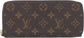 Louis Vuitton Fuchsia Marron Coated Canvas Long Wallet (Bi-Fold) (Pre-Owned)