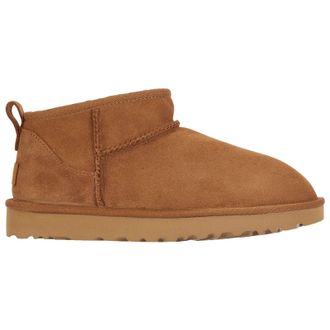 UGG Classic Ultra Mini Suede Womens Ankle Boots - Chestnut - Size:UK 6