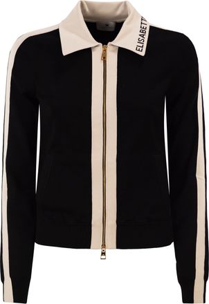 Elisabetta Franchi Chaqueta De Punto Con Rayas De Viscosa Brillantes