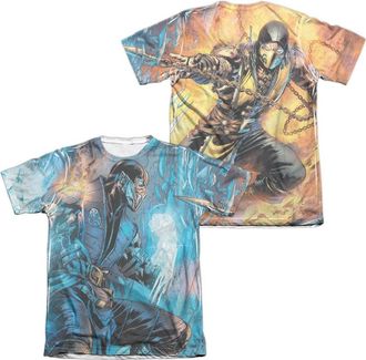 Gildan Mortal Kombat Kombat Comic (Front/Back Print) Adult Poly/Cotton Short Sleeve Tee / T-Shirt