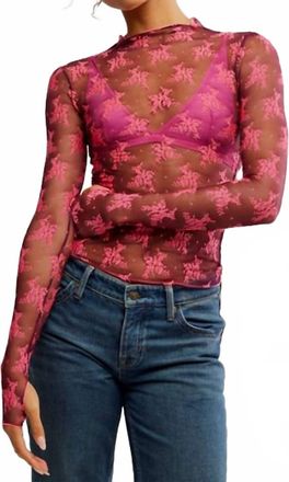 Free People Two Tone Lady Lux Layering Top In Zinfandel Combo