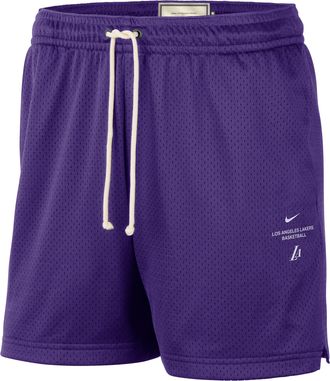 Nike Mens Los Angeles Lakers Standard Issue Dri-FIT 5 Basketball Mesh Shorts in Purple | IQ2515-504