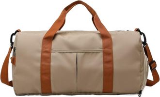 Generic Large capacity travel bag, luggage, dry wet separation, Compatible For sports, weekend vacations, and leisure use(Khaki)