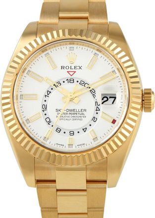 Rolex Pre-owned Rolex Sky Dweller GMT Automatic White Dial Mens Watch 326938WSO