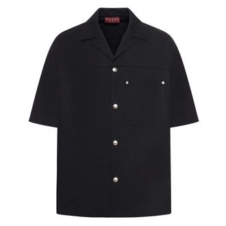 Gucci Heren, Overhemden, Zwart, Maat: L Katoen