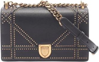 Dior Pre-owned Diorama Leren Schoudertas - Dames - Vintage Schoudertas - Zwart - ONE Size - Leer - Vintage