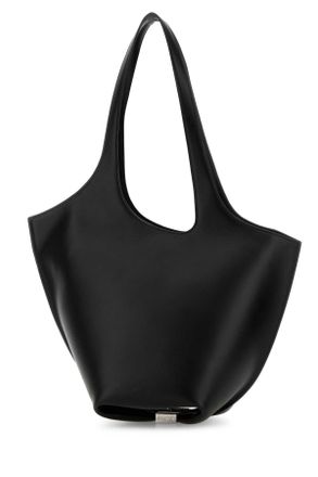 The Attico Womens Black Leather Medium La Scoop Shoulder Bag Borse A Mano