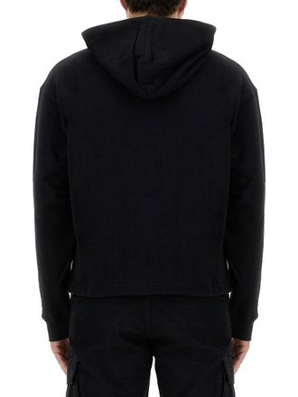 Moschino Logo Cotton Sweatshirt - Black
