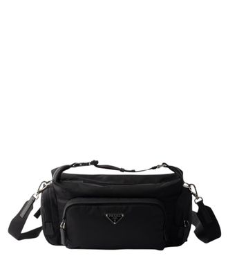 Prada Black Logo Medium Crossbody Bag