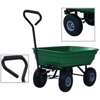 vidaXL Vidaxl - Carrito De Mano Basculante Para Jard&iacute;n 300 Kg 75 L Verde