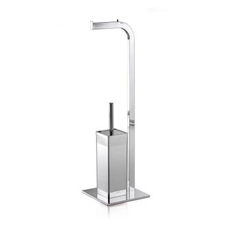 tomasucci Muriel toilet paper holder with toothbrush, chrome