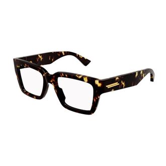 Bottega Veneta Rectangle Full Rim Eyeglasses - Brown