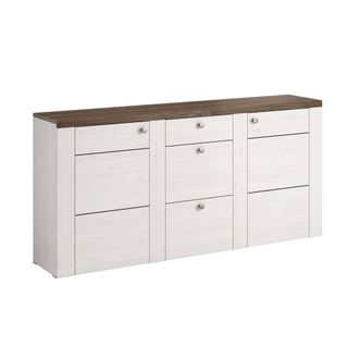 Petits Meubles Buf&eacute; 2 puertas 3 cajones madera blanca paneles de aglomerado madera
