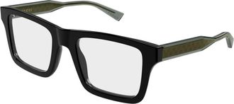 Gucci Glasses, unisex, Black, Size: 53 MM Rectangular Optical Frame