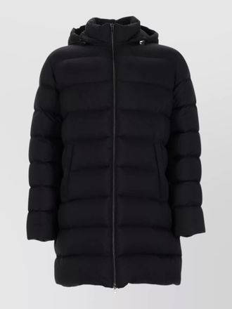 Herno long hooded coat quilted design