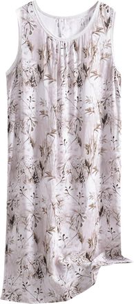 Generic Cotton Nightdresses For Women Uk Sleeveless - Womens Long Nightdresses Uk Plus Size - Long T Shirt Dresses Nightwear Cotton Sleeveless Pyjamas Shortie