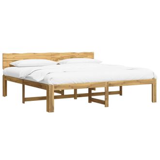 vidaXL Cama Doble Con Cabecero Rostock Blanco 180 X 200 Cm Vidaxl