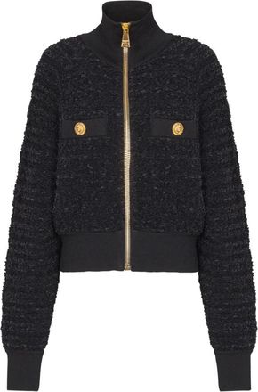 Balmain Tweed bomberjack - Dames - Blazers - Zwart - S - Tweed - Jassen