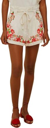 Farm Rio Farm Rio Flower Tapestry Embroidery Short