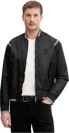 A|X Armani Exchange Satin Bomberjack - Heren - Bomber jackets - Zwart - M - Leer - Jassen