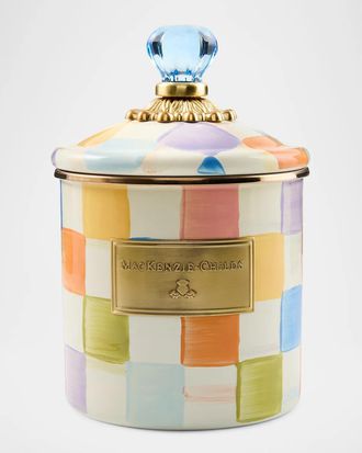 MacKenzie-Childs Confetti Check Small Canister