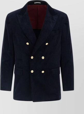 Brunello Cucinelli tailored corduroy double-breasted blazer