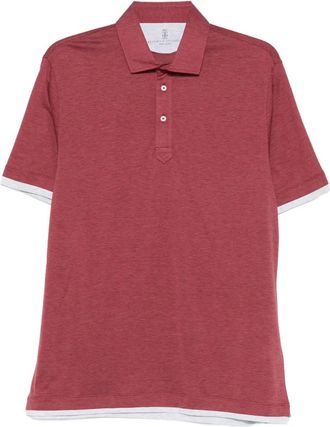 Brunello Cucinelli Polo a maniche corte - Rosso