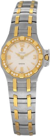 Concord Pre-owned Concord Saratoga Quartz Diamond White Dial Ladies Watch 16.25.1833S