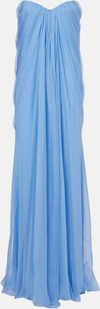 Alexander McQueen Abito bustier in seta