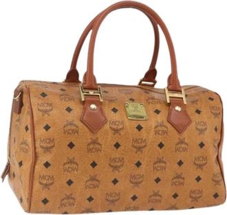 MCM Pre-owned Boston Bag - Dames - Vintage Handtas - Bruin - ONE Size - Leer - Vintage