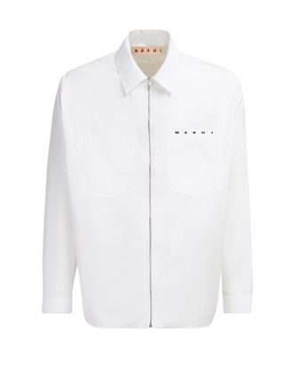 Marni White Zip-Up Shirt