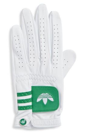 adidas Originals Perforated Leather Golf Gloves in White at Nordstrom, Size Medium R