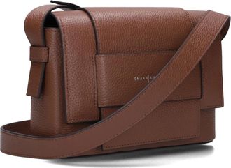Smaak Megan Crossbody Bag - Dames - Schoudertassen - Bruin - ONE Size - Leer - Tassen